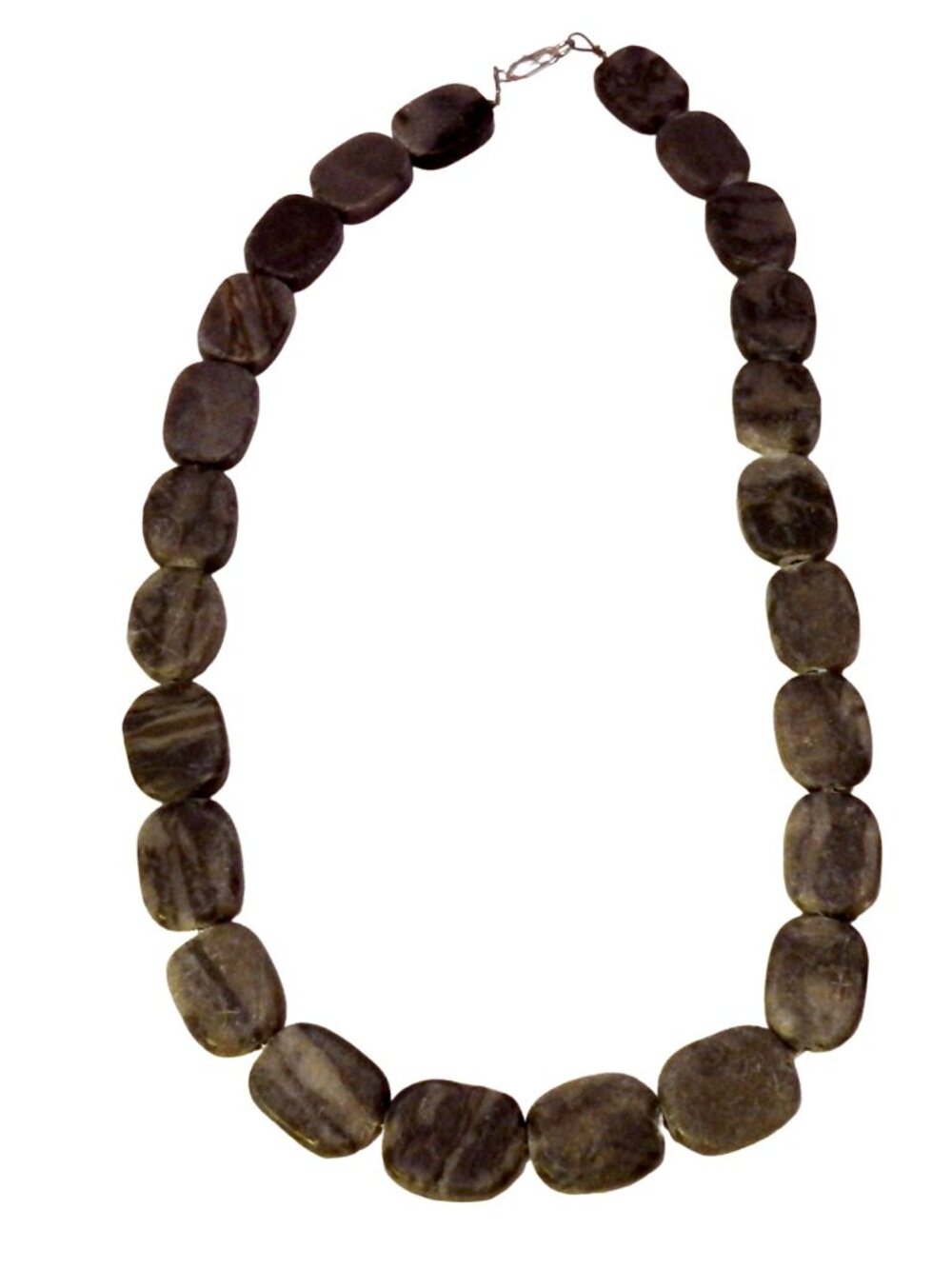 Black and gray marble necklace 662